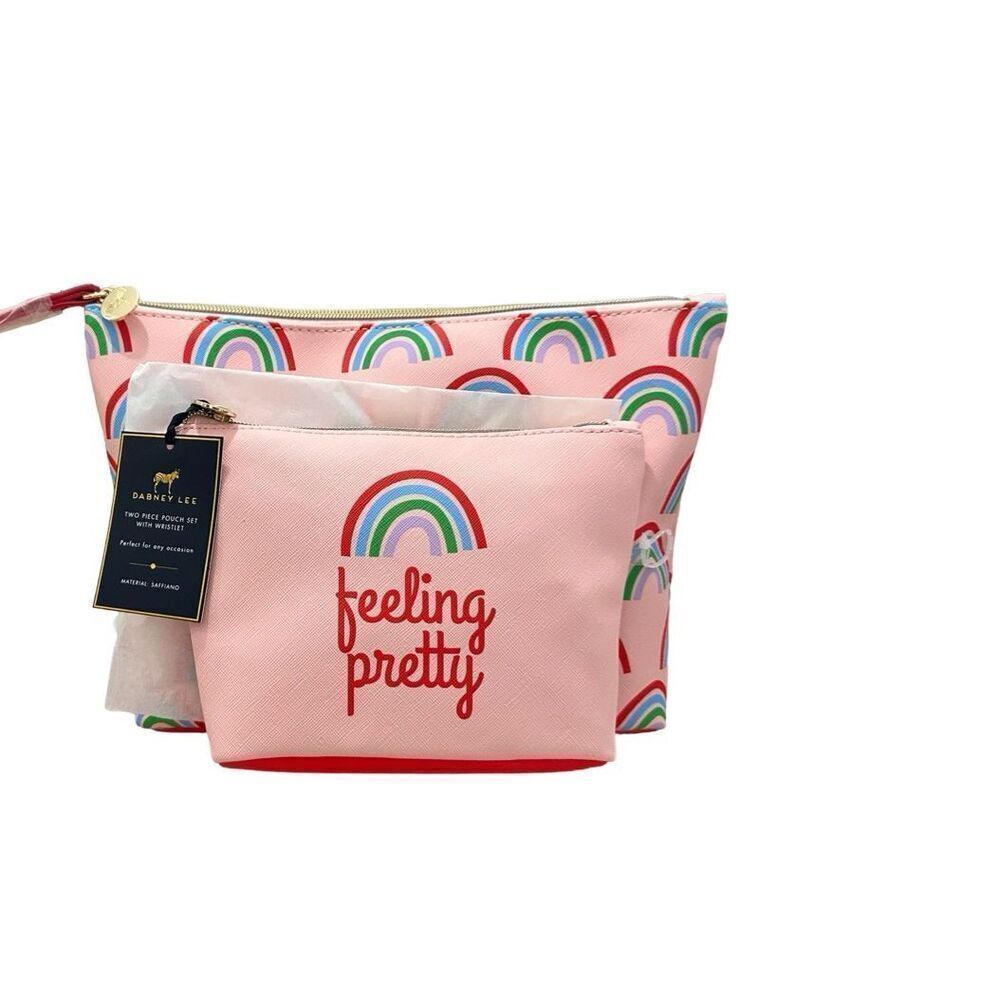 Dabney Lee "Feeling Pretty" Rainbow Two Piece Pouch Set with Wrislet